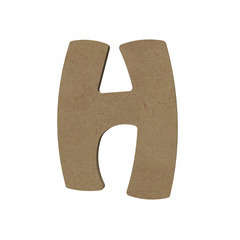 Forme en médium - Lettre majuscule 'H' (15x12cm)