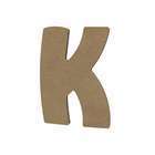 Forme en médium - Lettre majuscule "K" (15x10cm)