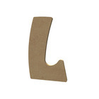Forme en médium - Lettre majuscule "L" (15x19cm)