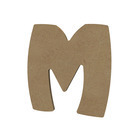Forme en médium - Lettre majuscule "M" (15x14cm)