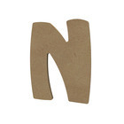 Forme en médium - Lettre majuscule "N" (15x12cm)