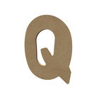 Forme en médium - Lettre majuscule "Q" (15x11cm)
