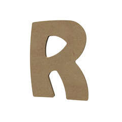 Forme en médium - Lettre majuscule 'R' (15x11cm)