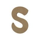Forme en médium - Lettre majuscule "S" (15x10cm)