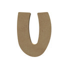 Forme en médium - Lettre majuscule "U" (15x12cm)