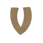 Forme en médium - Lettre majuscule "V" (15x12cm)