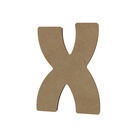 Forme en médium - Lettre majuscule "X" (15x11cm)