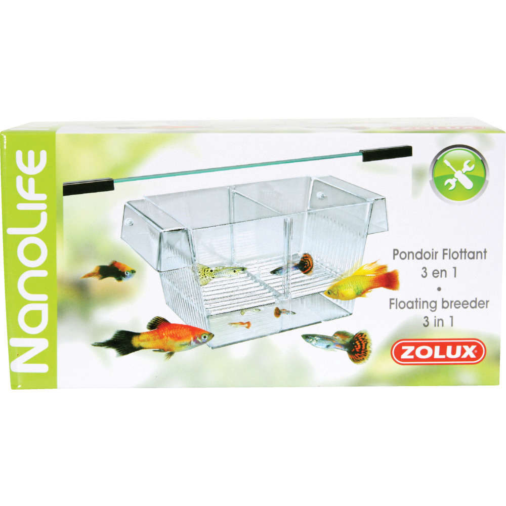 Pondoir flottant 3 en 1 pour aquarium : Spécial poissons vivipares