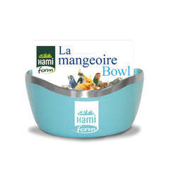 Mangeoire Bowl, pour rongeur/oiseau: bleu L.13x10xH.7cm