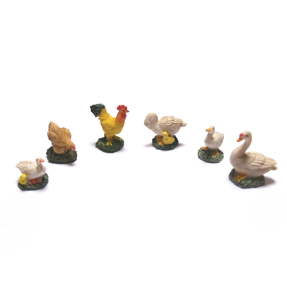 Figurine : Poules 3,5x3,5cm sachet de 6
