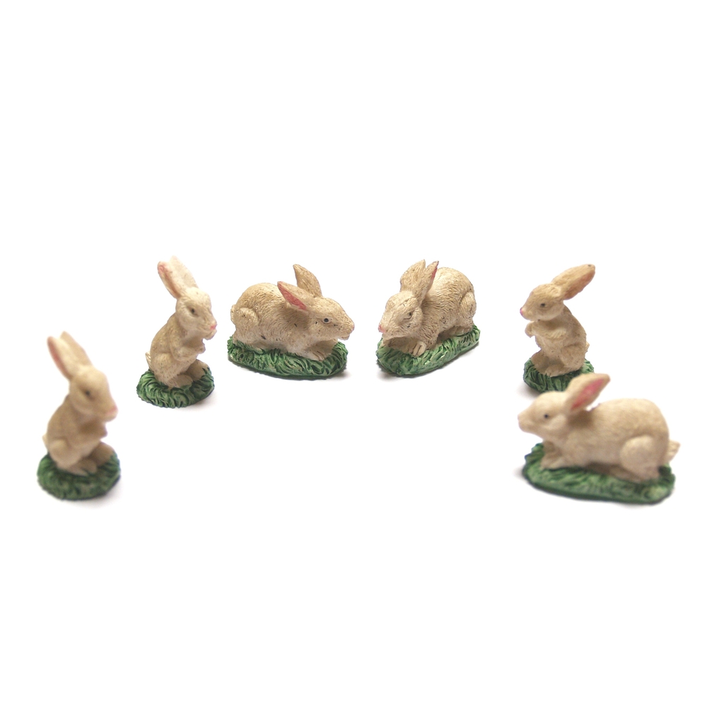 Figurine : Lapins 3,5x3,5cm sachet de 6