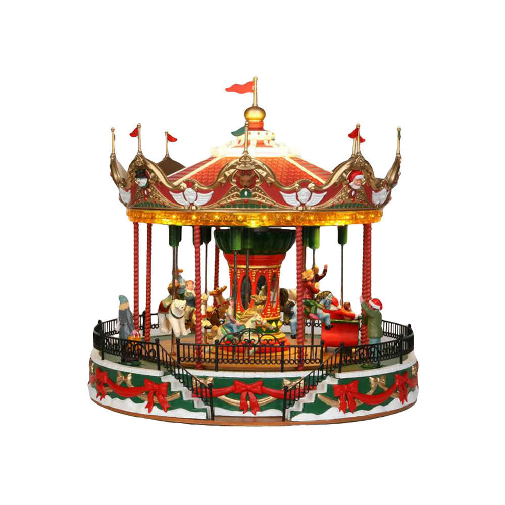 Carrousel de Noel Santa Carousel adaptateur de 4 5V Lemax Truffaut