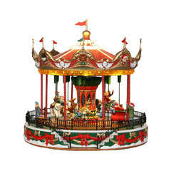 Carrousel de Noël "Santa Carousel" + adaptateur de 4,5V