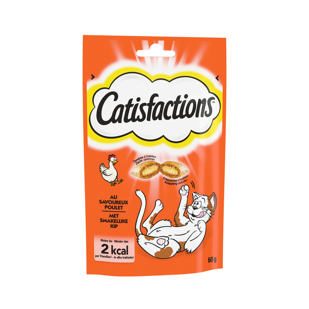 Friandises pour chat Catisfactions au poulet 60 gr