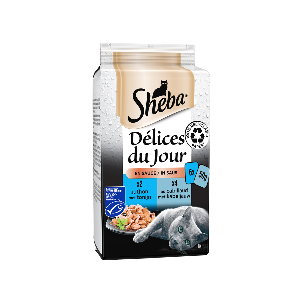 Sheba Délices du jour Sélection aux Poissons sauce 6x50g