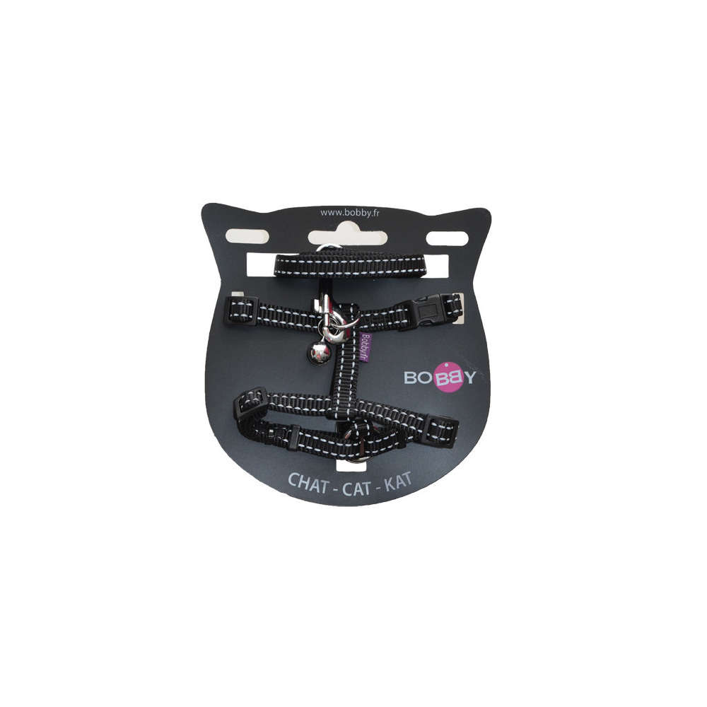 Pack Safe pour chat : harnais et laisse nylon noir