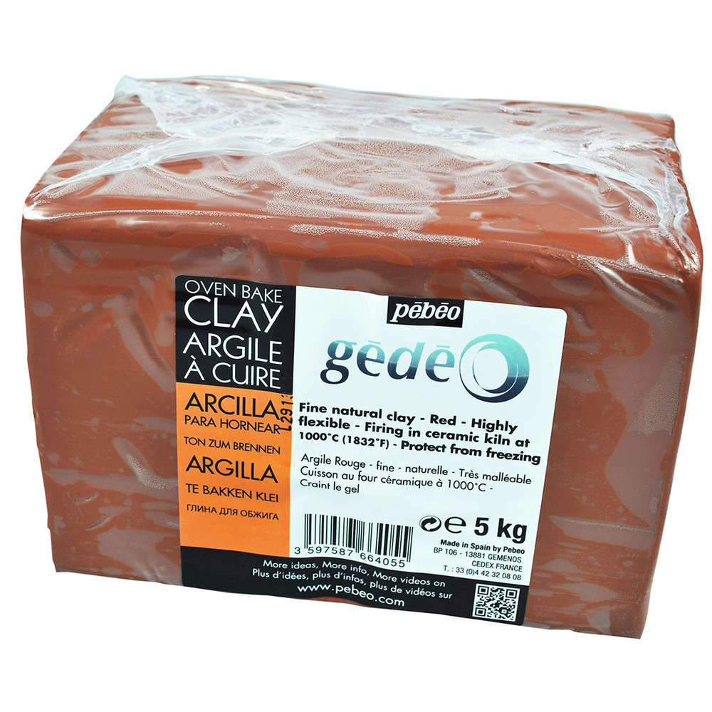 Argile à cuire rouge pain de 5kg 766405