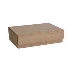 Boîte à 2 compartiments, en papier maché L. 14 x l. 10,5 x H. 4 cm