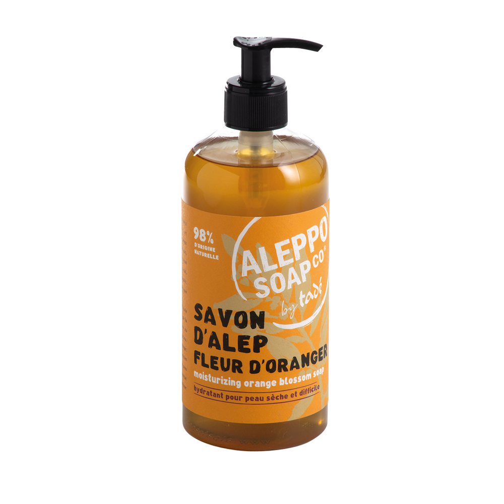Savon d'Alep liquide, 500 ml - Fleur d'oranger