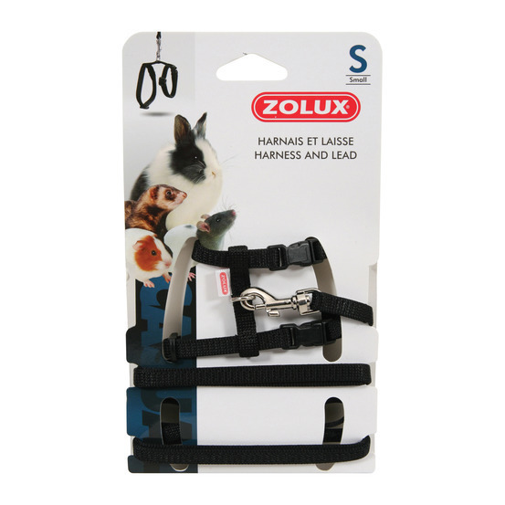 Harnais et Laisse Nacs S : Tour de cou 9,5-13 cmNoir