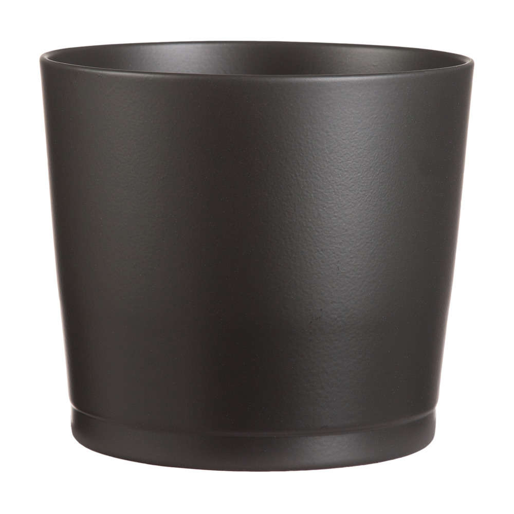 Cache-pot 883 en céramique, anthracite Ø 14,5 x H. 13,3 cm