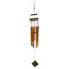 Carillon Soleil en acier et bambou - 12x12 cm