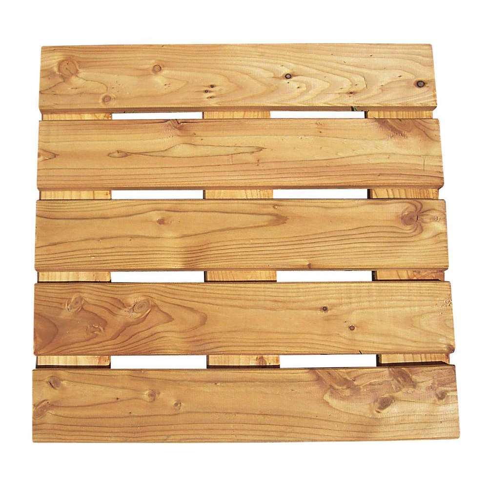 Dalle Classique, en mélèze huilé L.50 x l.50 cm