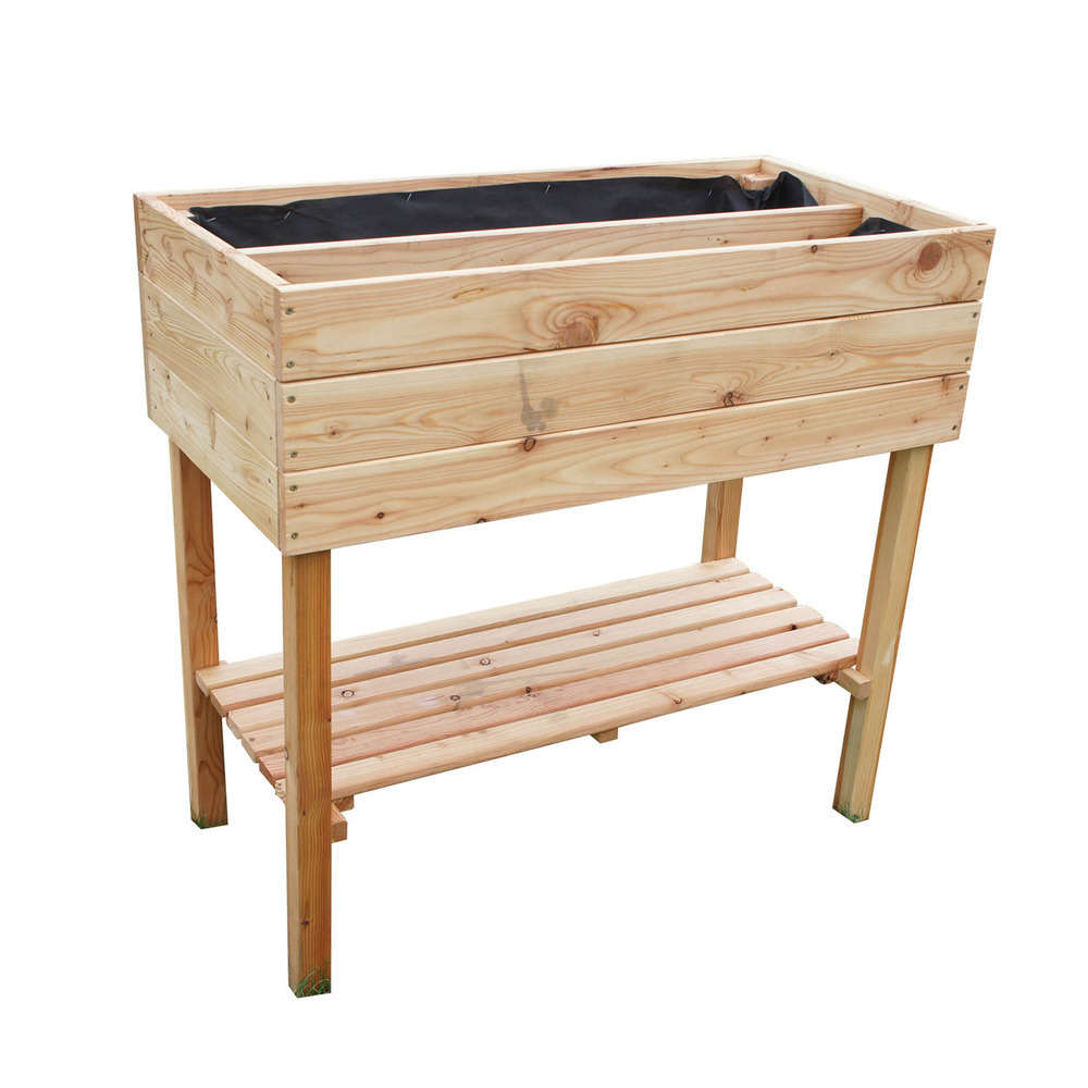 Potager sur pieds, en bois de mélèze huilé - L.100 x l.50 x H.95 cm