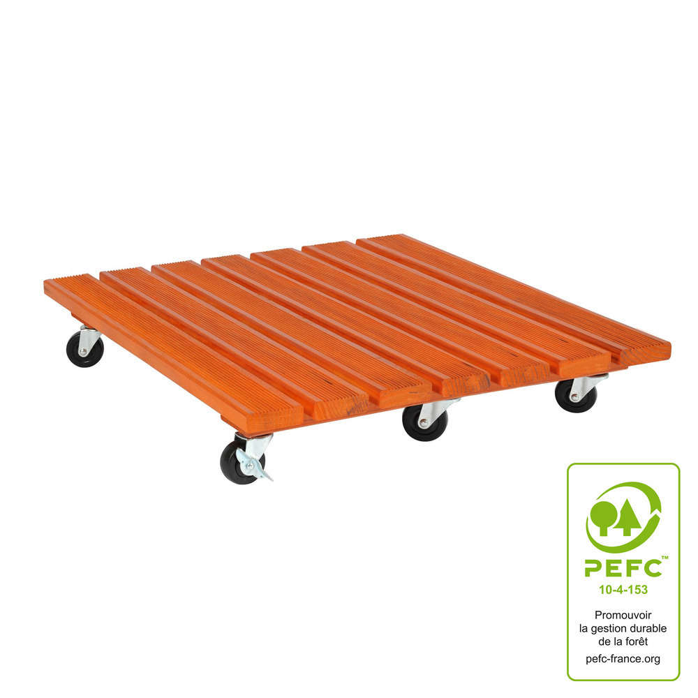 Roul'bac carré, en bois PEFC L. 60 x l. 60 cm