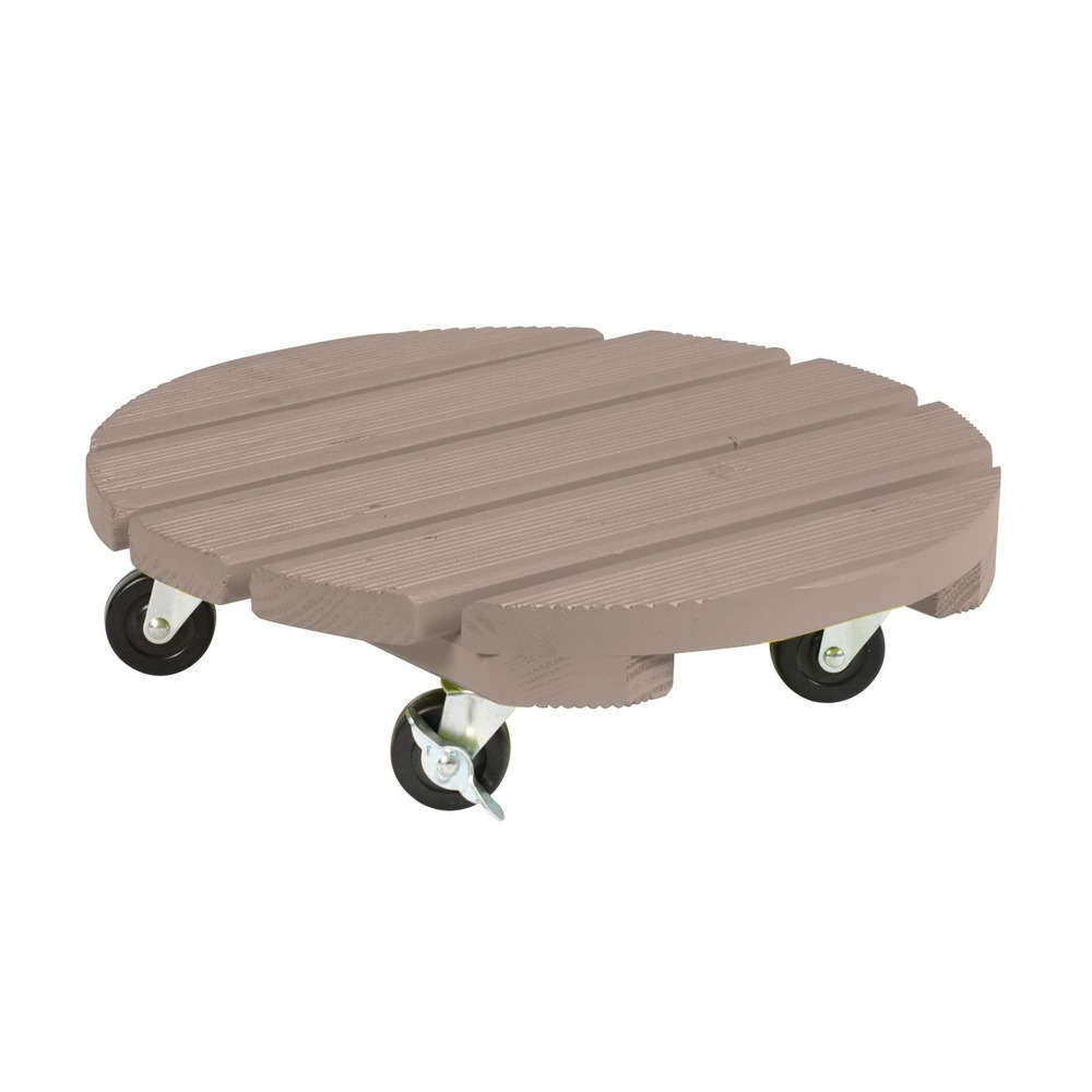 Roul'bac rond en bois, taupe Ø 40 cm