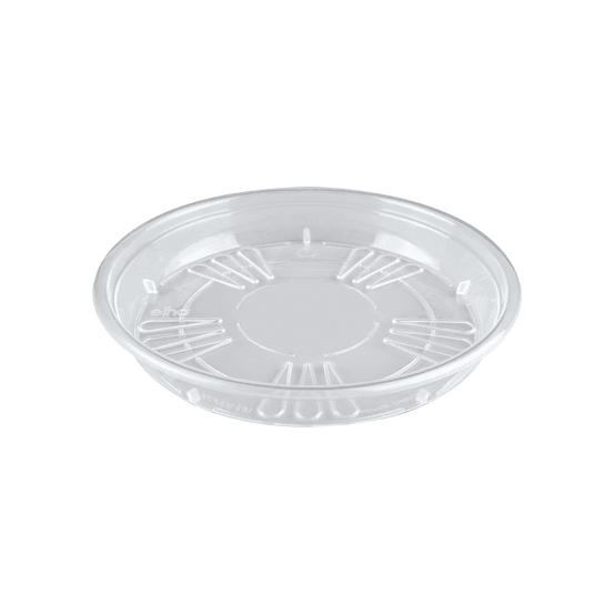 Soucoupe ronde plastique, transparent d.33cm