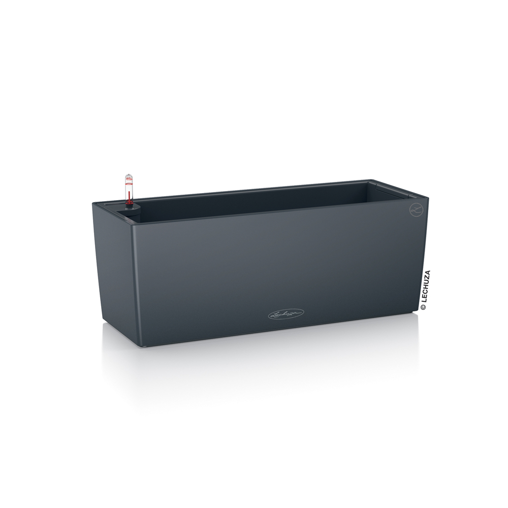 Jardinière Balconera color, coloris gris ardoise - 50x19x19cm