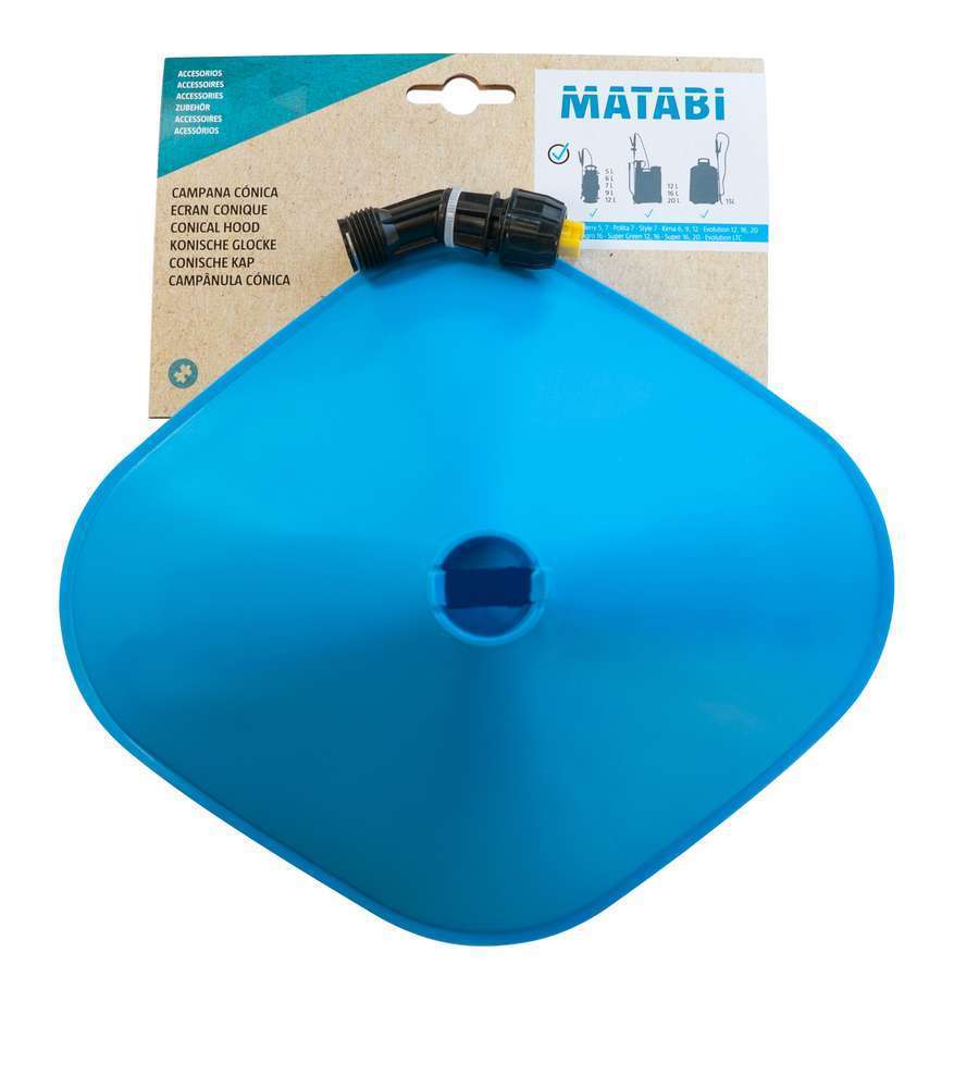 Ecran conique avec buse herbicide à jet plat pour pulvérisateur