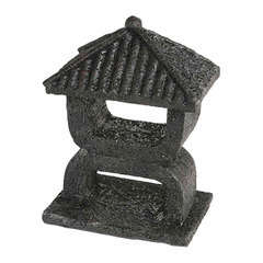 Déco mini temple noire H. 10 cm