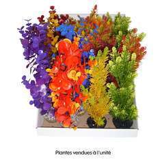 Plante artificielle aquarium : plastique arbre grand modèle Orange