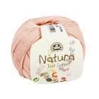 Pelote Natura en fil de coton rose pour aiguilles et crochet - 50 g