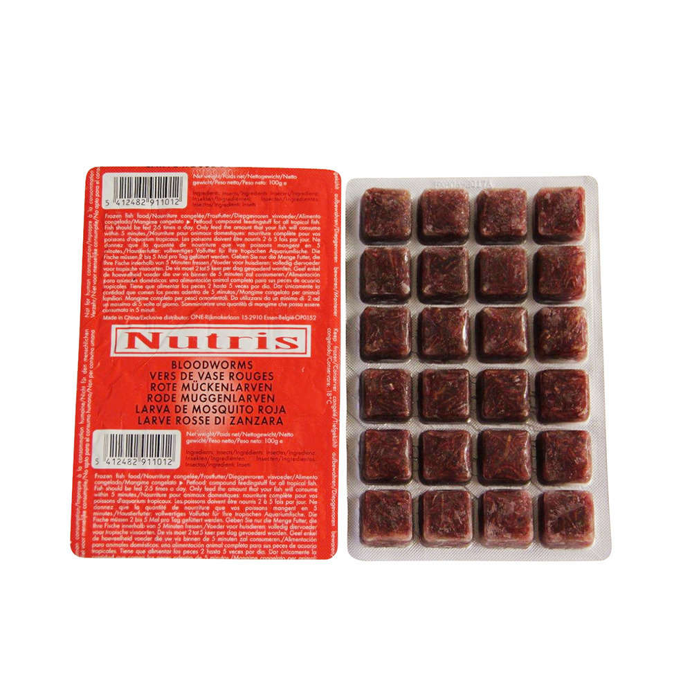 Alimentation poissons Nutris vers de vase rouges : 100gr