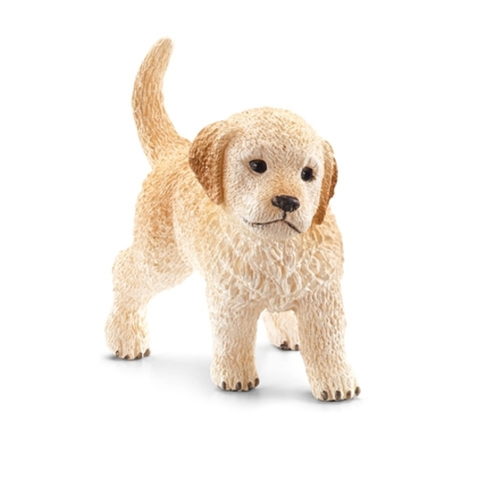 Figurine chiot golden retriever en plastique injecté – 4,6x3,4x2,1 cm