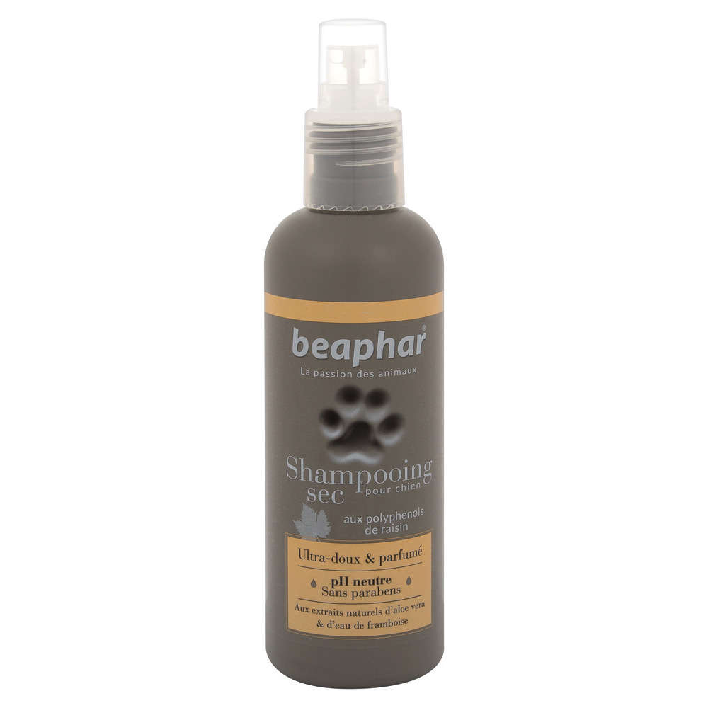 Shampooing sec ultra-doux et parfumé pour chien : spray 200 ml