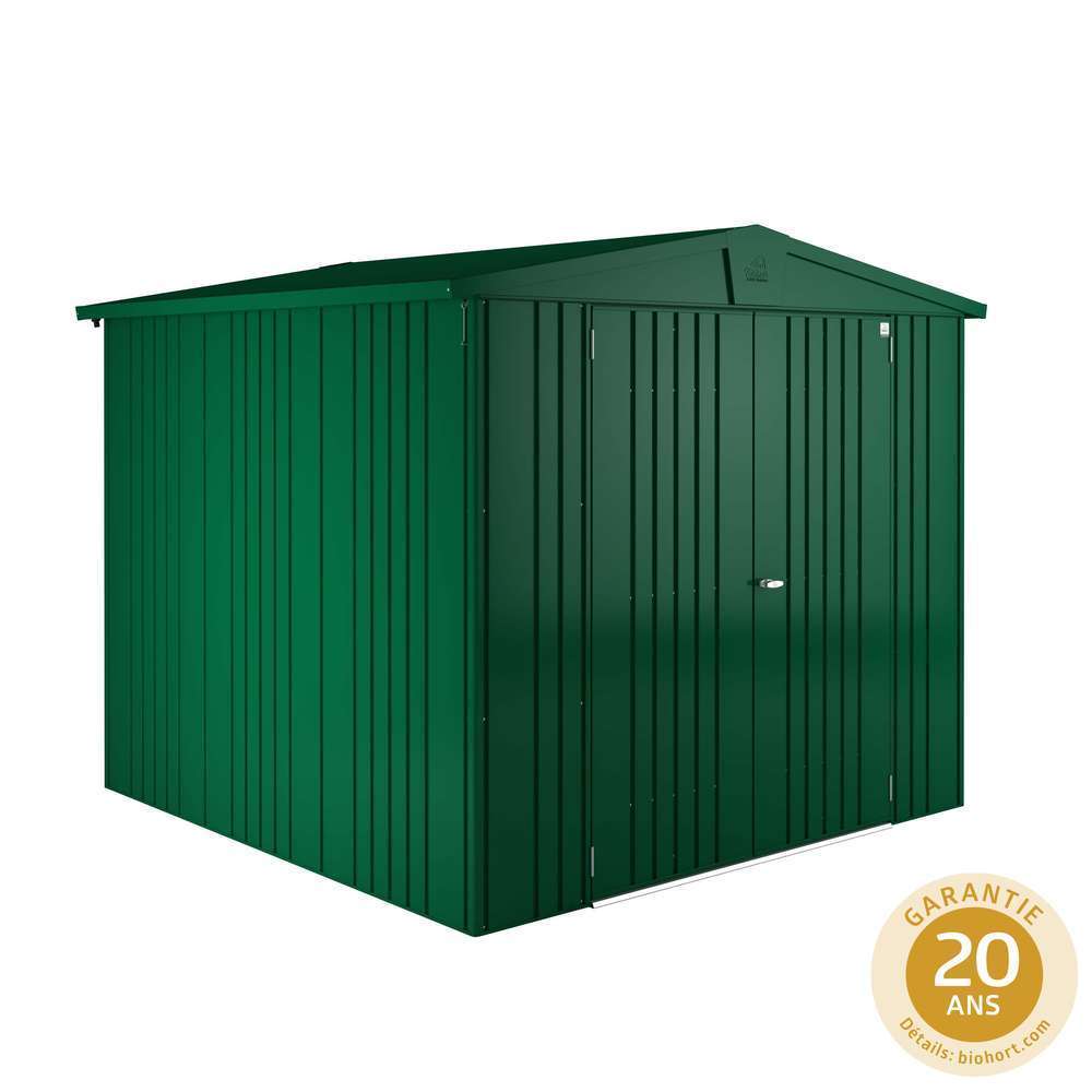 Abri de jardin en métal 2 portes Europa vert - 4,93 m²
