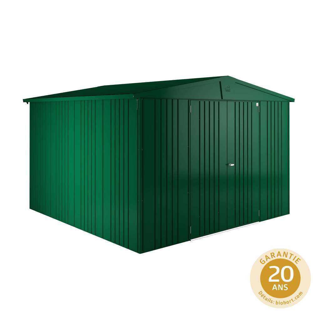 Abri de jardin en métal 2 portes Europa vert - 8,64 m²