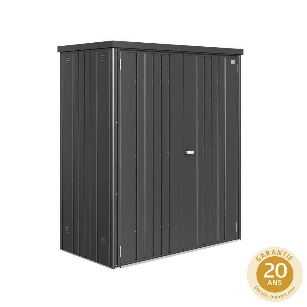 Armoire en métal grise - 155x83x182 cm