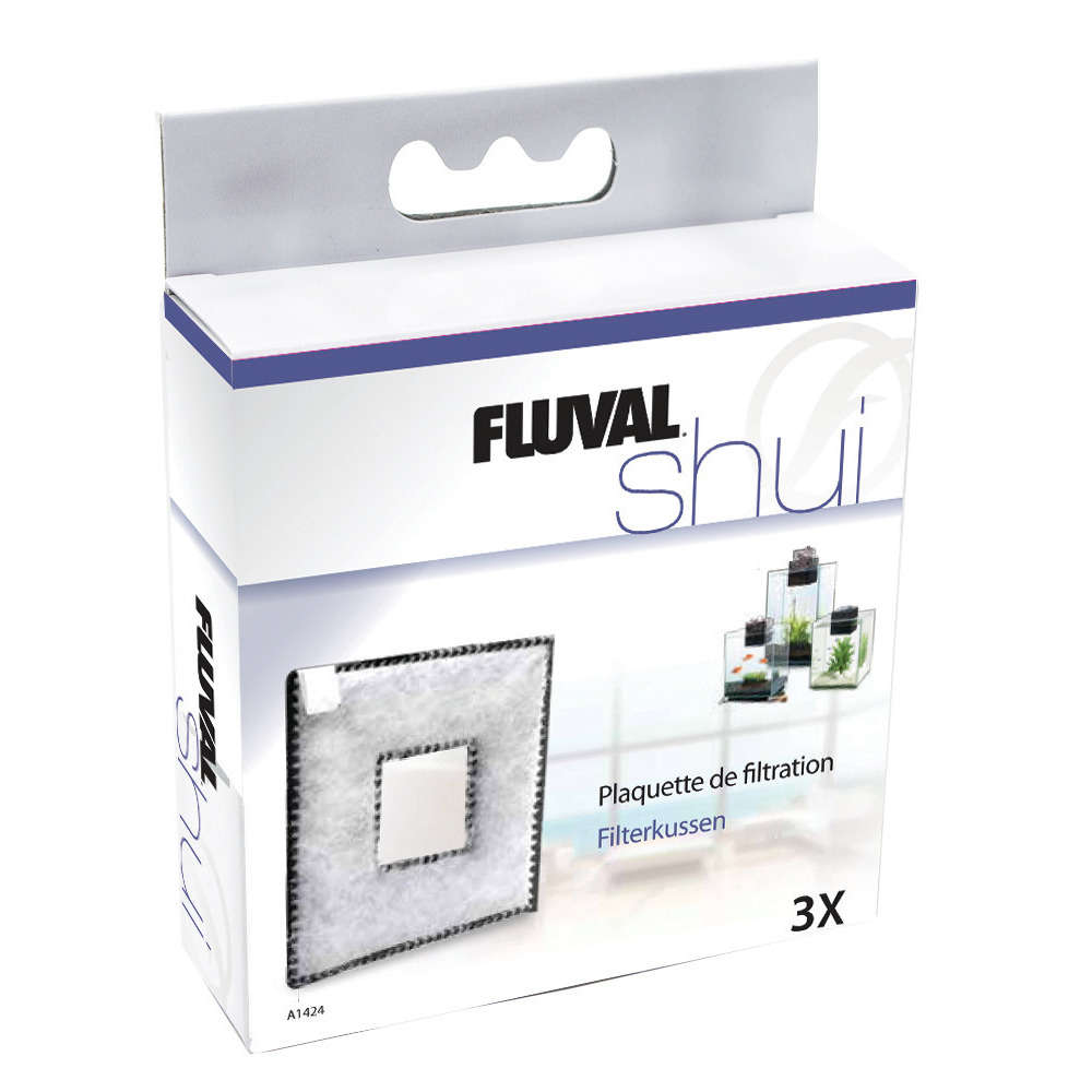 Plaquettes de filtration Fluval Shui II pour aquarium : par 3