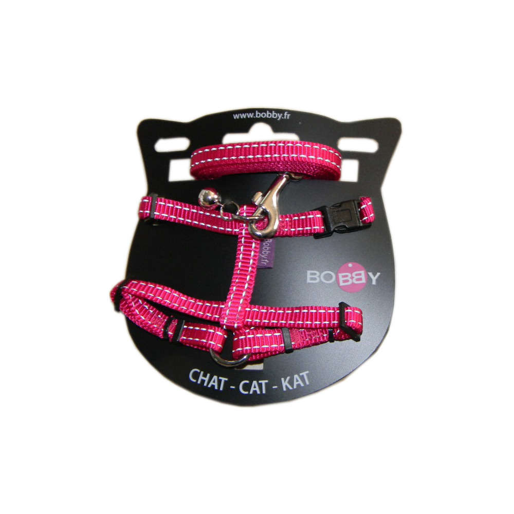 Pack harnais et laisse Safe pour chat : fuschia
