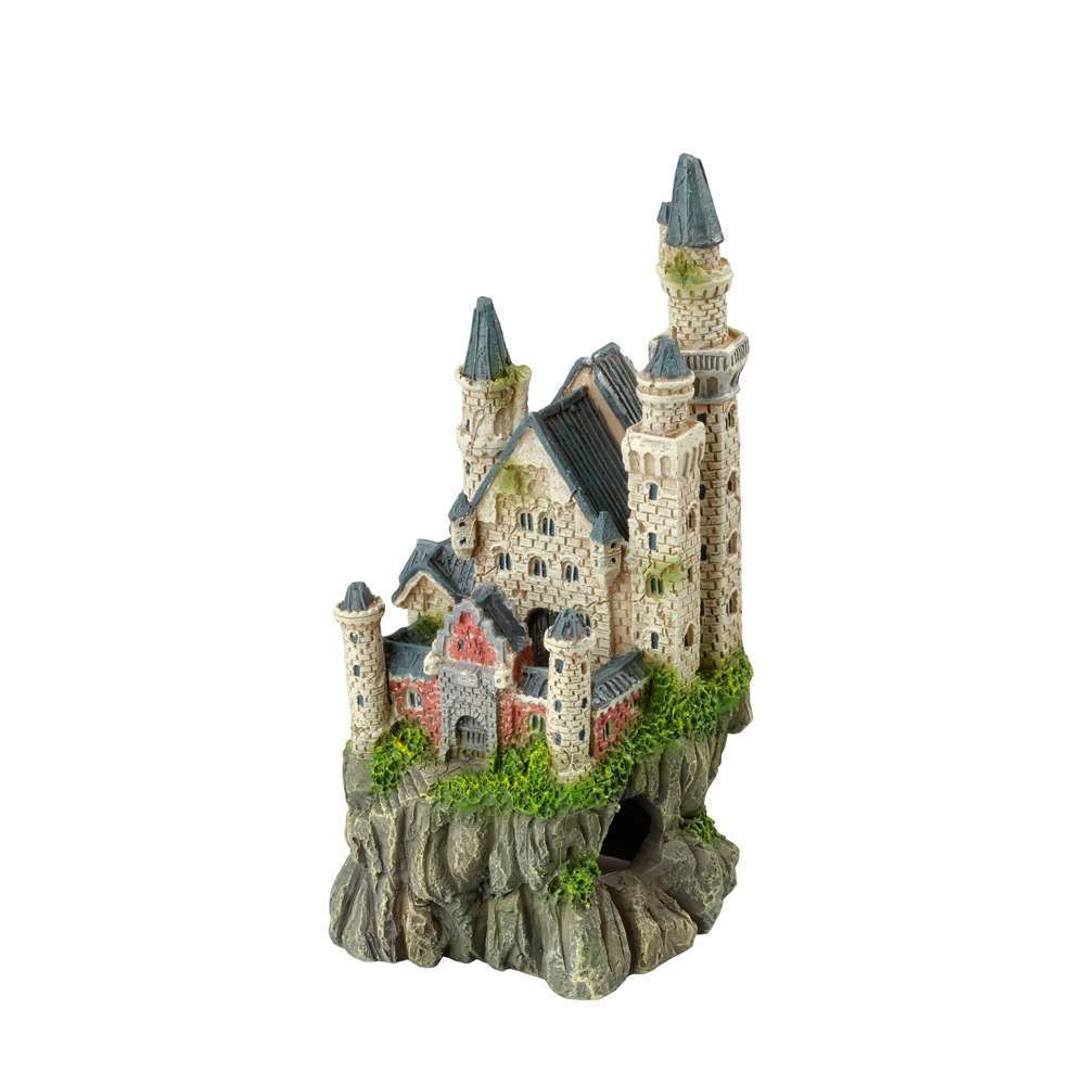 Décoration d'aquarium Château sur rocher : L15xl8xH9 cm