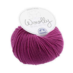 Laine Woolly 100% Merinos : violet 50g