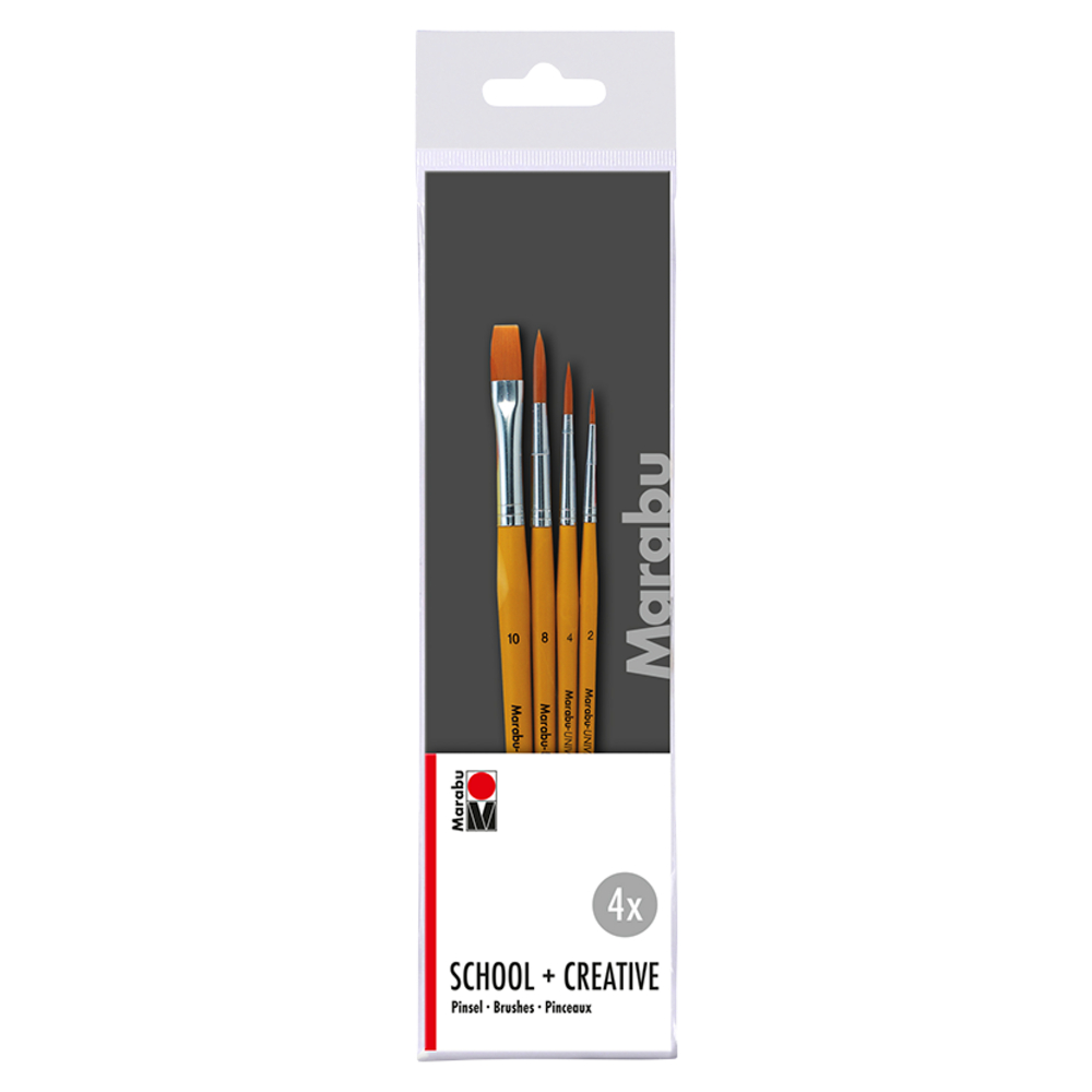 Set de 4 pinceaux Creative School