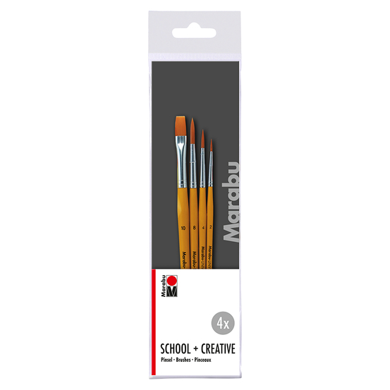 Set de 4 pinceaux Creative School