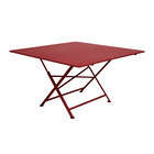 Table pliante extérieure CARGO en acier rouge - 128x128x74 cm