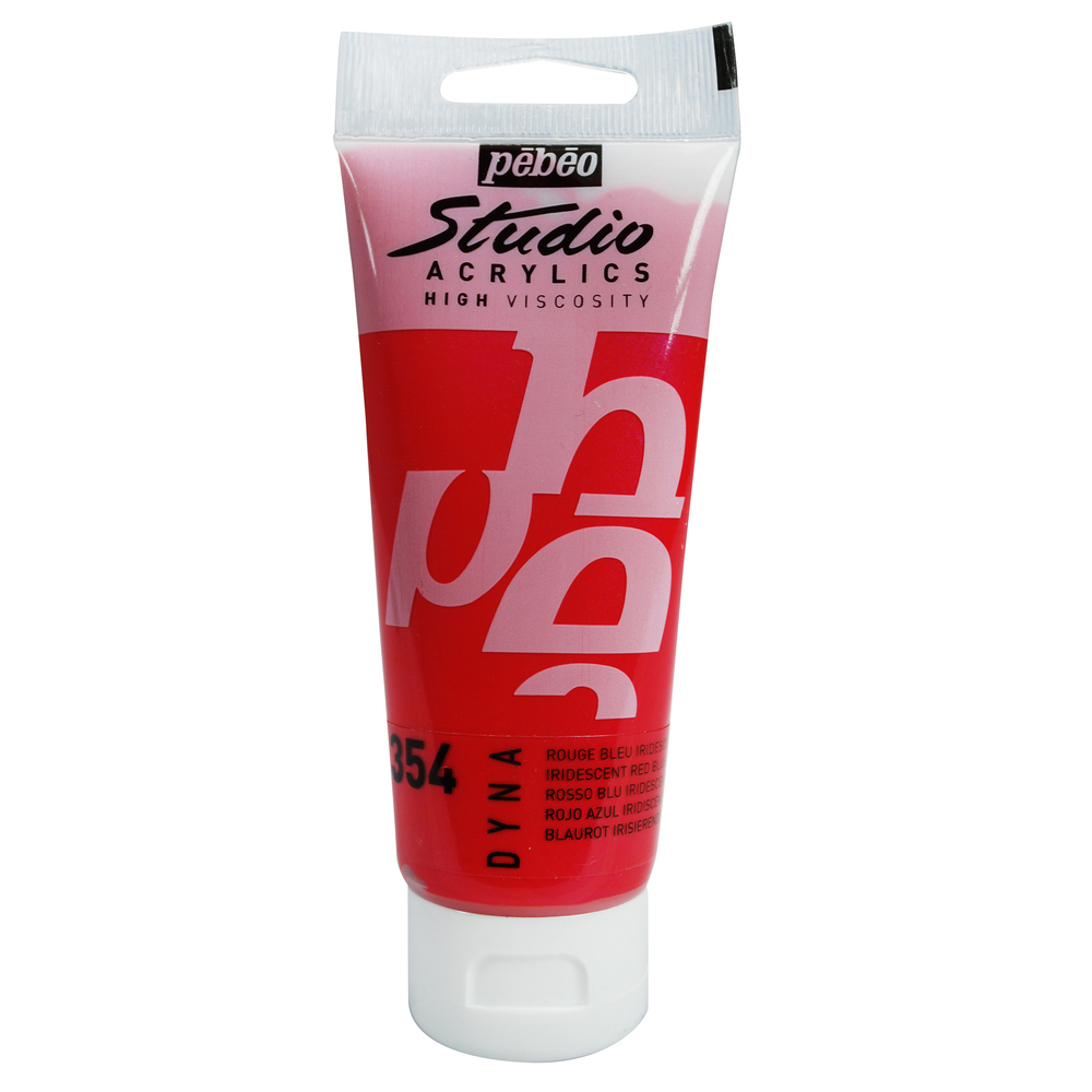 Acrylique satinée Studio Acrylics,tube 100ml - Rouge bleu iridescent
